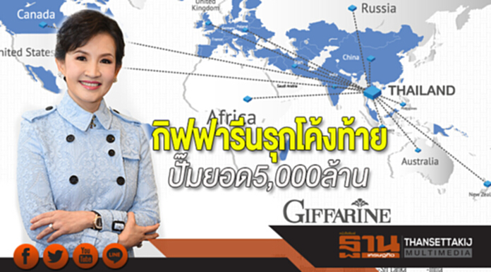กิฟฟารีนรุกโค้งท้าย ปั๊มยอด 5,000 ล้าน กิฟฟารีนรุกโค้งท้าย ปั๊มยอด 5,000 ล้าน