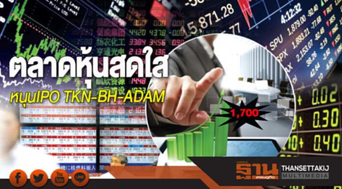 ตลาดหุ้นสดใสหนุน IPO TKN-BH-ADAM บิ๊กล็อต ตลาดหุ้นสดใสหนุน IPO TKN-BH-ADAM บิ๊กล็อต