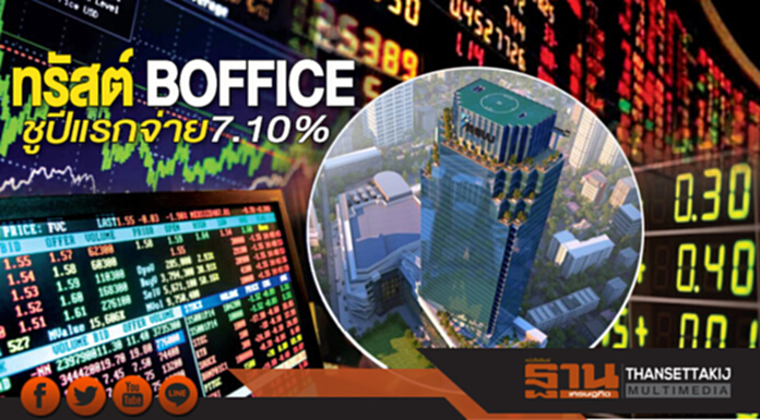กองทรัสต์ BOFFICE ชูปีแรกจ่าย 7.10% กองทรัสต์ BOFFICE ชูปีแรกจ่าย 7.10%