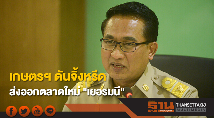 เกษตรฯ ดันจิ้งหรีดส่งออกตลาดใหม่ "เยอรมนี"