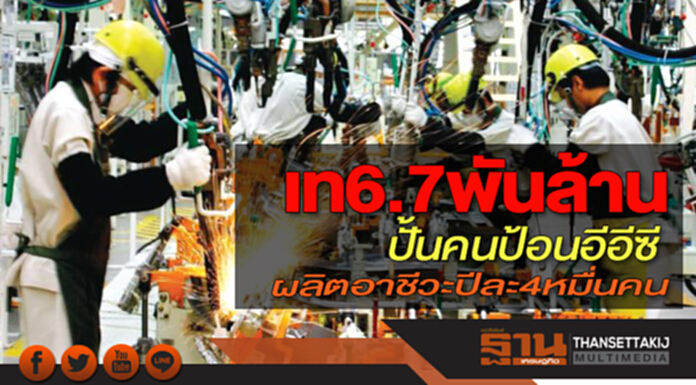 เท6.7พันล้านปั้นคนป้อนอีอีซี ผลิตอาชีวะปีละ4หมื่นคน รองรับ10กลุ่มอุตฯเป้าหมาย เท6.7พันล้านปั้นคนป้อนอีอีซี ผลิตอาชีวะปีละ4หมื่นคน รองรับ10กลุ่มอุตฯเป้าหมาย