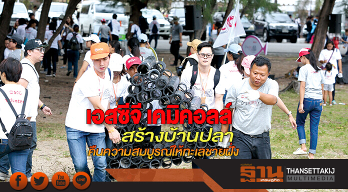 เอสซีจีเคมิคอลส์ สร้างบ้านปลาคืนความสมบูรณ์ให้ทะเลชายฝั่ง