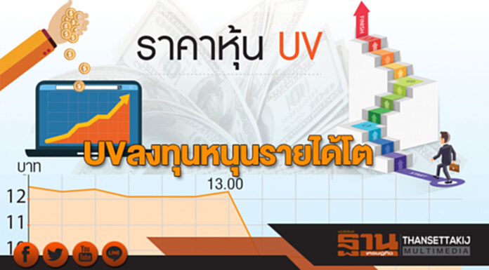 UVลงทุนหนุนรายได้โต UVลงทุนหนุนรายได้โต