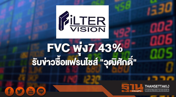 FVC พุ่ง7.43% รับบอร์ดไฟเขียวซื้อสิทธิ์แฟรนไชส์ "วุฒิศักดิ์" FVC พุ่ง7.43% รับบอร์ดไฟเขียวซื้อสิทธิ์แฟรนไชส์ "วุฒิศักดิ์"