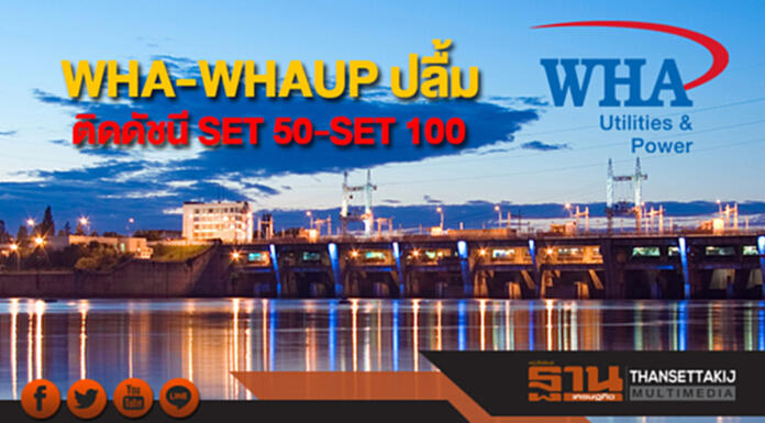 WHA-WHAUP ปลื้มติดดัชนี SET 50-SET 100 สะท้อนธุรกิจแกร่ง WHA-WHAUP ปลื้มติดดัชนี SET 50-SET 100 สะท้อนธุรกิจแกร่ง