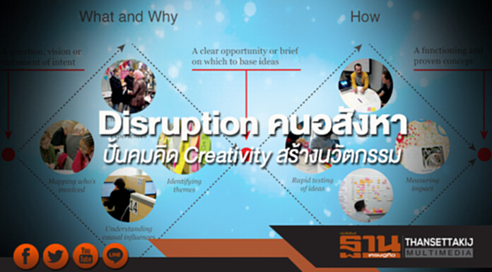 Disruption คนอสังหา ปั้นคมคิด Creativity สร้างนวัตกรรม Disruption คนอสังหา ปั้นคมคิด Creativity สร้างนวัตกรรม