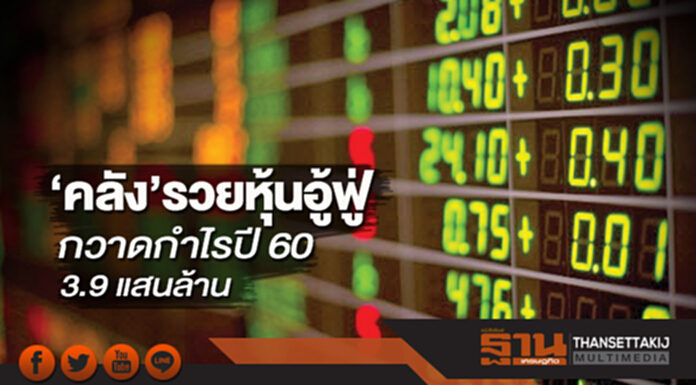 ‘คลัง’ รวยหุ้นอู้ฟู่ โกยกำไร 390,951 ล้าน ASIAN แชมป์พุ่ง 254% ‘คลัง’ รวยหุ้นอู้ฟู่ โกยกำไร 390,951 ล้าน ASIAN แชมป์พุ่ง 254%