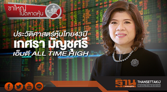ขาใหญ่ในตลาดหุ้น : ประวัติศาสตร์หุ้นไทย43ปี เกศรา มัญชุศรี เอ็มดี ALL TIME HIGH ขาใหญ่ในตลาดหุ้น : ประวัติศาสตร์หุ้นไทย43ปี เกศรา มัญชุศรี เอ็มดี ALL TIME HIGH