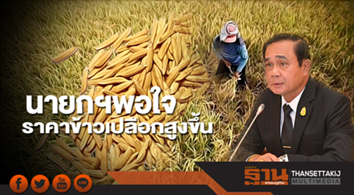 นายกฯพอใจราคาข้าวเปลือกสูงขึ้น นายกฯพอใจราคาข้าวเปลือกสูงขึ้น