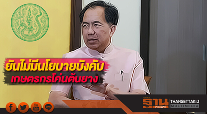 "กฤษฎา"ยันไม่มีนโยบายบังคับเกษตรกรโค่นต้นยาง "กฤษฎา"ยันไม่มีนโยบายบังคับเกษตรกรโค่นต้นยาง