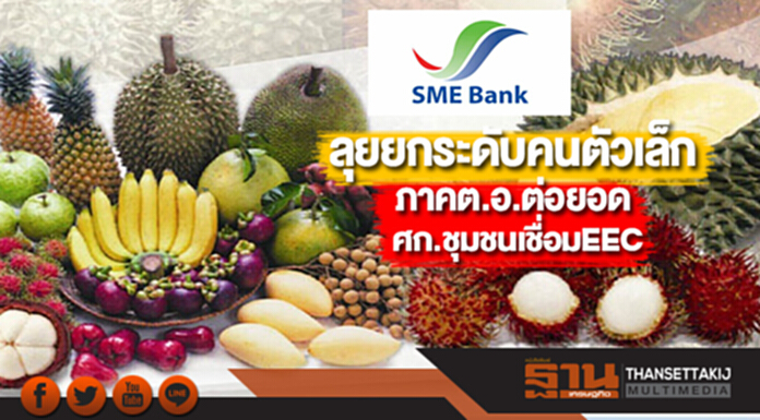 SME Bank ลุยยกระดับคนตัวเล็กภาคต.อ.ต่อยอดศก.ชุมชนเชื่อมEEC SME Bank ลุยยกระดับคนตัวเล็กภาคต.อ.ต่อยอดศก.ชุมชนเชื่อมEEC
