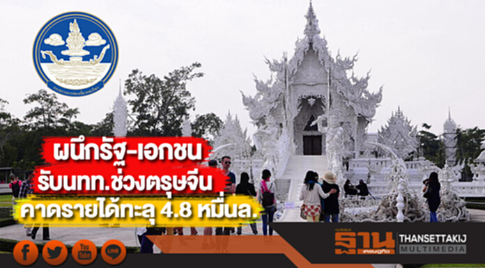 ก.ท่องเที่ยวจับมือรัฐ-เอกชน รับนทท.ช่วงตรุษจีน คาดรายได้ทะลุ 4.8 หมื่นล. ก.ท่องเที่ยวจับมือรัฐ-เอกชน รับนทท.ช่วงตรุษจีน คาดรายได้ทะลุ 4.8 หมื่นล.