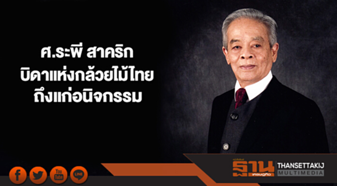 ศ.ระพี สาคริก บิดาแห่งกล้วยไม้ไทย ถึงแก่อนิจกรรม ศ.ระพี สาคริก บิดาแห่งกล้วยไม้ไทย ถึงแก่อนิจกรรม