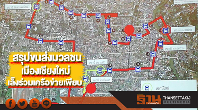 สรุปขนส่งมวลชนเมืองเชียงใหม่เล็งร่วมเครือข่ายร้านค้า-สายการบินเพียบ สรุปขนส่งมวลชนเมืองเชียงใหม่เล็งร่วมเครือข่ายร้านค้า-สายการบินเพียบ