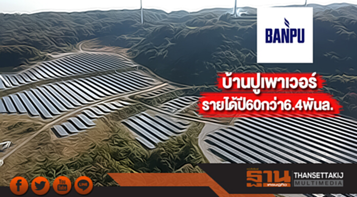 บ้านปูเพาเวอร์รายได้ปี60กว่า6.4พันล้านบาท บ้านปูเพาเวอร์รายได้ปี60กว่า6.4พันล้านบาท