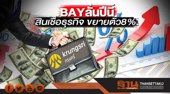 BAYลั่นปีนี้ สินเชื่อธุรกิจ ขยายตัว8% BAYลั่นปีนี้ สินเชื่อธุรกิจ ขยายตัว8%