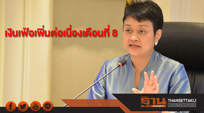 เงินเฟ้อเพิ่มต่อเนื่องเดือนที่ 8 เงินเฟ้อเพิ่มต่อเนื่องเดือนที่ 8
