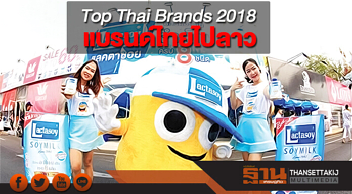 แบรนด์ไทยไปลาว Top Thai Brands 2018 แบรนด์ไทยไปลาว Top Thai Brands 2018