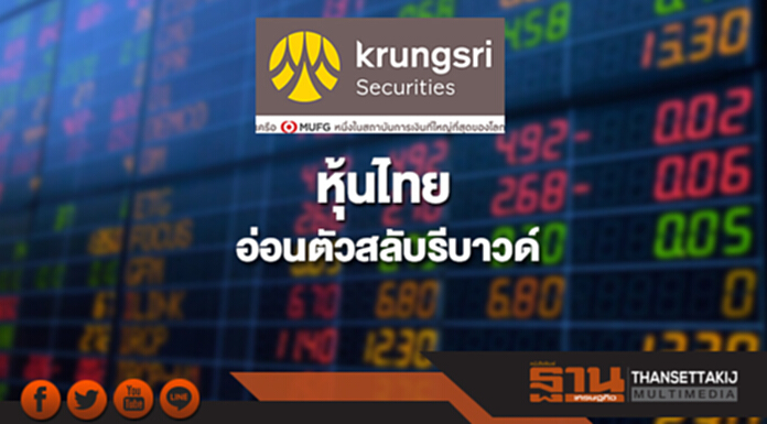 ตลาดหุ้นไทยอ่อนตัวสลับรีบาวด์ ตลาดหุ้นไทยอ่อนตัวสลับรีบาวด์