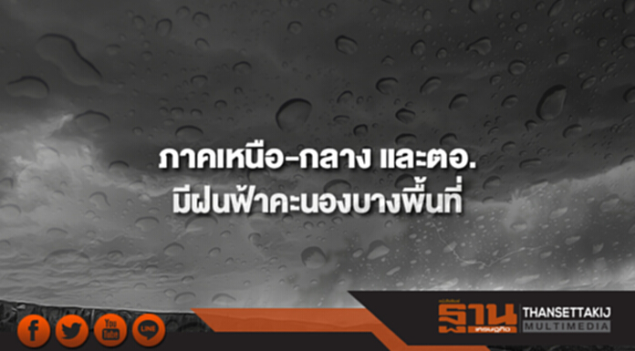 ประเทศไทยตอนบนมีฝนลดลง ภาคเหนือ-กลาง และตอ.มีฝนฟ้าคะนองบางพื้นที่ ประเทศไทยตอนบนมีฝนลดลง ภาคเหนือ-กลาง และตอ.มีฝนฟ้าคะนองบางพื้นที่