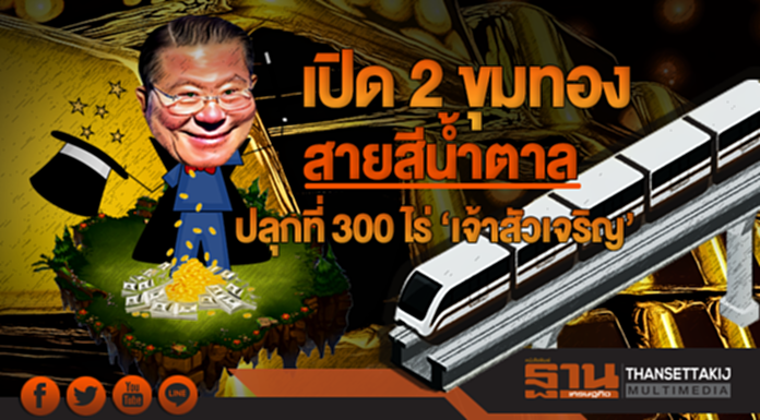 เปิด 2 ขุมทอง 'สายสีน้ำตาล'!! ปลุกที่ 300 ไร่ 'เจ้าสัวเจริญ' เปิด 2 ขุมทอง 'สายสีน้ำตาล'!! ปลุกที่ 300 ไร่ 'เจ้าสัวเจริญ'