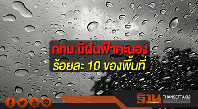 ประเทศไทยตอนบนมีอุณหภูมิสูงขึ้น กทม.มีฝนฟ้าคะนอง ร้อยละ 10 ของพื้นที่ ประเทศไทยตอนบนมีอุณหภูมิสูงขึ้น กทม.มีฝนฟ้าคะนอง ร้อยละ 10 ของพื้นที่