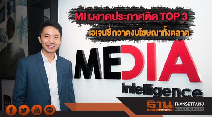 MI ผงาดประกาศติด TOP 3 เอเจนซี่กวาดดูแลงบโฆษณาทั้งตลาดกว่า 6,000 ล้านบาท