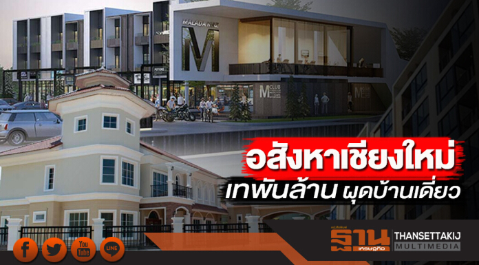 อสังหาเชียงใหม่เทพันล้าน ผุดบ้านเดี่ยวยึดทำเลถนนสันกำแพงสายใหม่