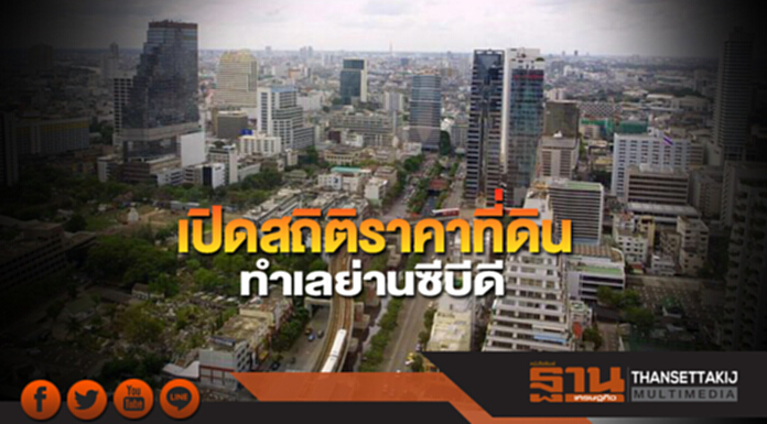 เปิดสถิติราคาที่ดิน 3 ทำเลย่านซีบีดี เปิดสถิติราคาที่ดิน 3 ทำเลย่านซีบีดี