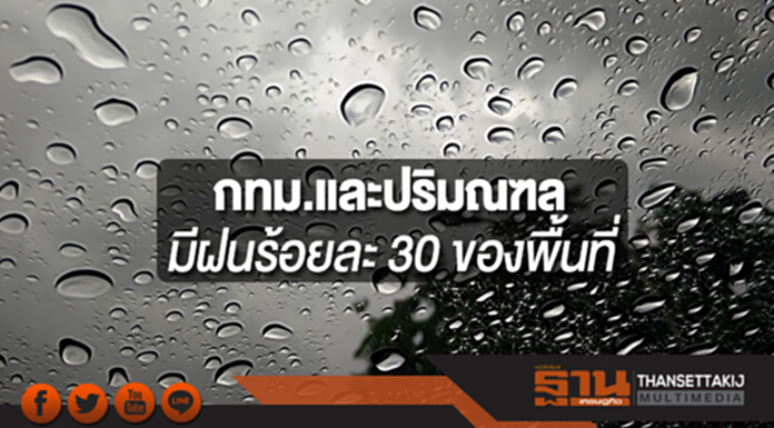 ภาคเหนือและภาคกลางมีอุณหภูมิสูงขึ้น กทม.มีฝนฟ้าคะนอง ร้อยละ 30 ของพื้นที่ ภาคเหนือและภาคกลางมีอุณหภูมิสูงขึ้น กทม.มีฝนฟ้าคะนอง ร้อยละ 30 ของพื้นที่