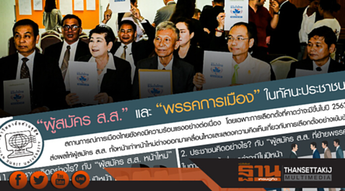 "ผู้สมัคร ส.ส. -พรรคการเมือง" ในทัศนะ ... โพลเผย ปชช. มอง 'ผู้สมัครหน้าใหม่' หลากหลาย น่าสนใจ "ผู้สมัคร ส.ส. -พรรคการเมือง" ในทัศนะ ... โพลเผย ปชช. มอง 'ผู้สมัครหน้าใหม่' หลากหลาย น่าสนใจ
