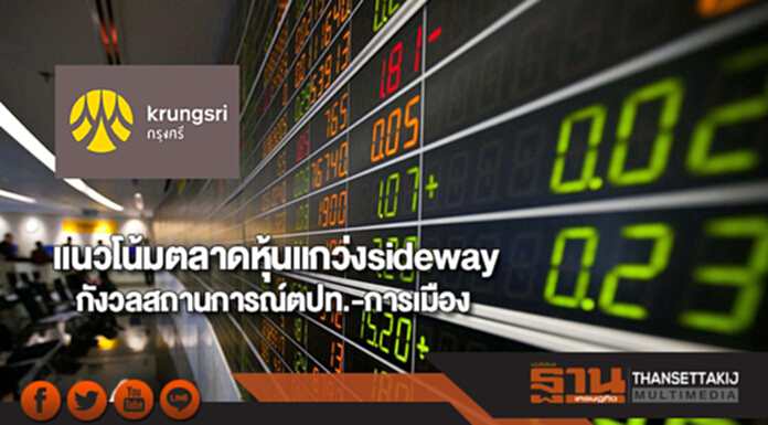 แนวโน้มตลาดหุ้นแกว่งsidewayกังวลสถานการณ์ตปท.-การเมือง แนวโน้มตลาดหุ้นแกว่งsidewayกังวลสถานการณ์ตปท.-การเมือง