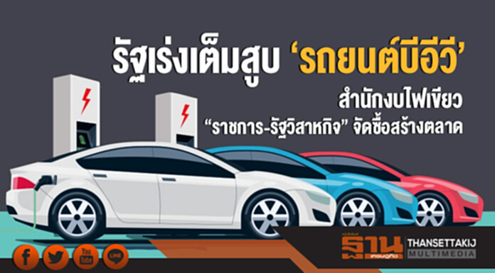 รัฐเร่งเต็มสูบ 'รถยนต์บีอีวี'! สำนักงบไฟเขียว "ราชการ-รัฐวิสาหกิจ" จัดซื้อสร้างตลาด รัฐเร่งเต็มสูบ 'รถยนต์บีอีวี'! สำนักงบไฟเขียว "ราชการ-รัฐวิสาหกิจ" จัดซื้อสร้างตลาด