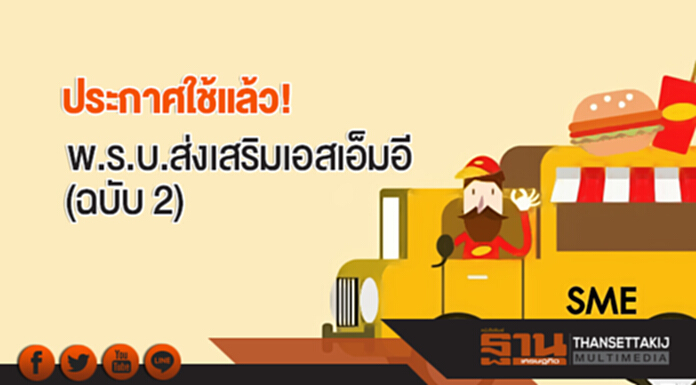 ประกาศใช้แล้ว! พ.ร.บ.ส่งเสริมเอสเอ็มอี (ฉบับ 2) ประกาศใช้แล้ว! พ.ร.บ.ส่งเสริมเอสเอ็มอี (ฉบับ 2)