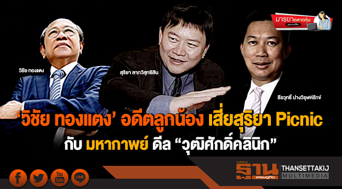 มารยาตลาดหุ้น : ‘วิชัย ทองแตง’ อดีตลูกน้องเสี่ยสุริยา Picnic กับมหากาพย์ดีล "วุฒิศักดิ์คลินิก" มารยาตลาดหุ้น : ‘วิชัย ทองแตง’ อดีตลูกน้องเสี่ยสุริยา Picnic กับมหากาพย์ดีล "วุฒิศักดิ์คลินิก"