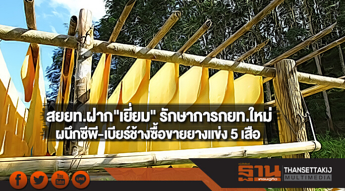 สยยท.ฝาก"เยี่ยม" รักษาการกยท.ใหม่ผนึกซีพี-เบียร์ช้างซื้อขายยางแข่ง 5 เสือ สยยท.ฝาก"เยี่ยม" รักษาการกยท.ใหม่ผนึกซีพี-เบียร์ช้างซื้อขายยางแข่ง 5 เสือ