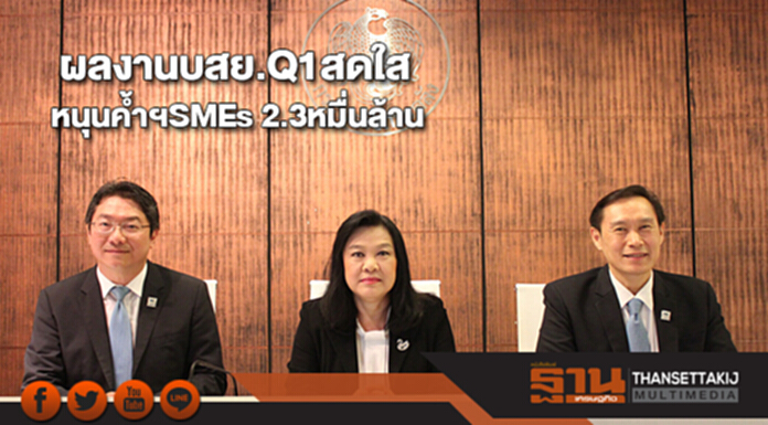 ผลงานบสย.Q1สดใสหนุนค้ำฯSMEs 2.3หมื่นล้าน ผลงานบสย.Q1สดใสหนุนค้ำฯSMEs 2.3หมื่นล้าน