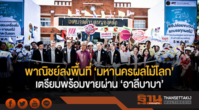พาณิชย์ลงพื้นที่ 'มหานครผลไม้โลก' เตรียมพร้อมขายผ่าน 'อาลีบาบา' พาณิชย์ลงพื้นที่ 'มหานครผลไม้โลก' เตรียมพร้อมขายผ่าน 'อาลีบาบา'