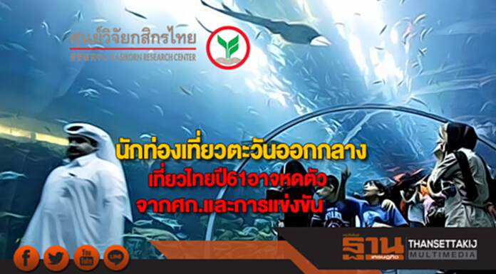 นักท่องเที่ยวตะวันออกกลางเที่ยวไทยปี61อาจหดตัวจากศก.และการแข่งขัน นักท่องเที่ยวตะวันออกกลางเที่ยวไทยปี61อาจหดตัวจากศก.และการแข่งขัน