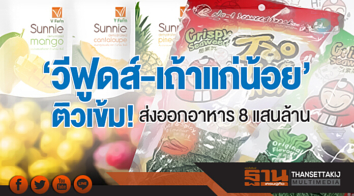 'วีฟูดส์-เถ้าแก่น้อย' ติวเข้ม! ส่งออกอาหาร 8 แสนล้าน 'วีฟูดส์-เถ้าแก่น้อย' ติวเข้ม! ส่งออกอาหาร 8 แสนล้าน