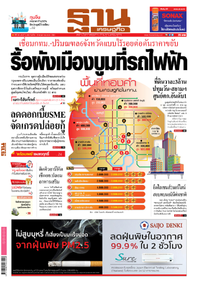หน้าหนึ่ง! หนังสือพิมพ์ฐานเศรษฐกิจ ปีที่ 38 ฉบับที่ 3,363 วันที่ 6-9 พ.ค. 2561 หน้าหนึ่ง! หนังสือพิมพ์ฐานเศรษฐกิจ ปีที่ 38 ฉบับที่ 3,363 วันที่ 6-9 พ.ค. 2561