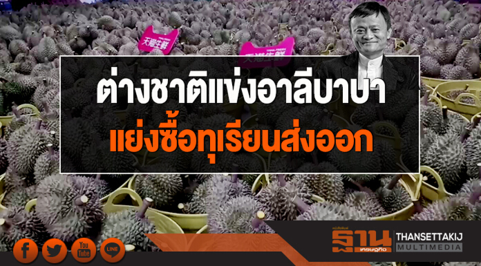 ต่างชาติแข่งอาลีบาบา แย่งซื้อทุเรียนส่งออก