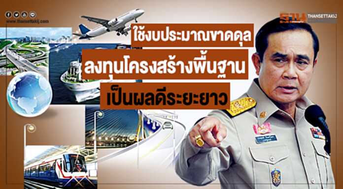 รัฐฯ แจงใช้งบประมาณขาดดุล ลงทุนโครงสร้างพื้นฐานเป็นผลดีระยะยาว รัฐฯ แจงใช้งบประมาณขาดดุล ลงทุนโครงสร้างพื้นฐานเป็นผลดีระยะยาว