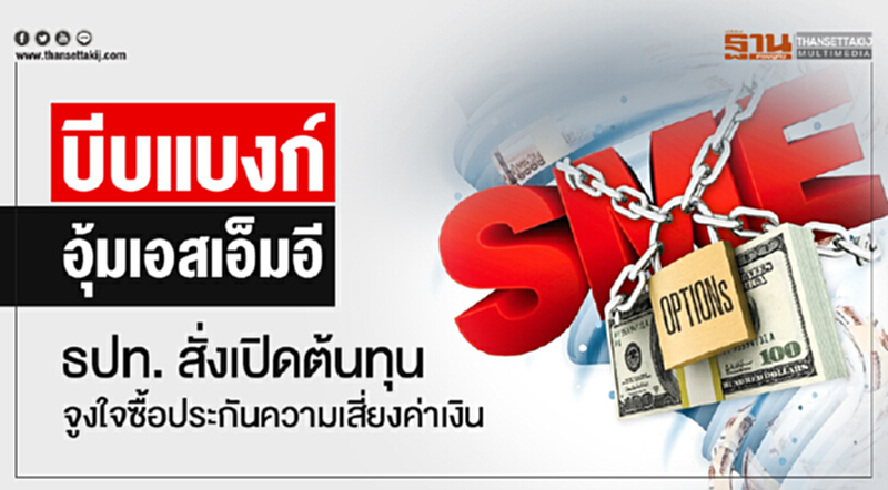 บีบแบงก์อุ้มเอสเอ็มอี! ธปท. สั่งเปิดต้นทุนจูงใจซื้อประกันความเสี่ยงค่าเงิน บีบแบงก์อุ้มเอสเอ็มอี! ธปท. สั่งเปิดต้นทุนจูงใจซื้อประกันความเสี่ยงค่าเงิน