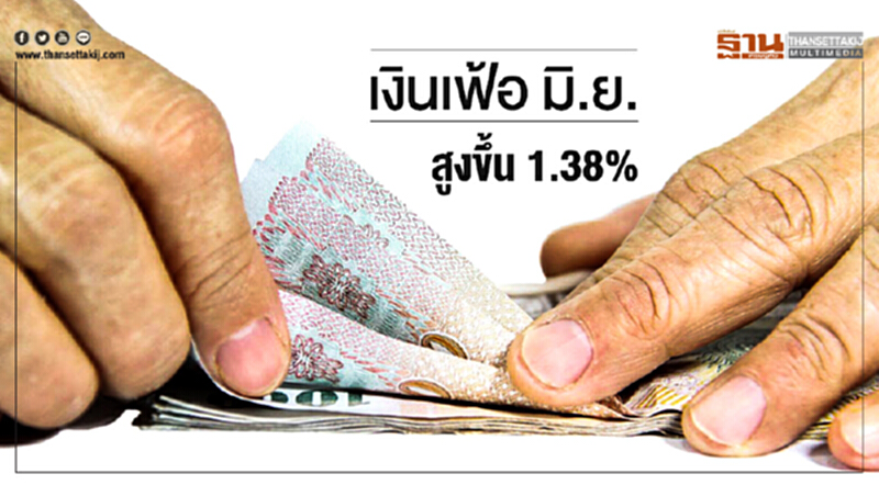 เงินเฟ้อ มิ.ย. สูงขึ้น 1.38% ผลจากราคาน้ำมันสูงขึ้น มากกว่ากำลังซื้อประชาชน เงินเฟ้อ มิ.ย. สูงขึ้น 1.38% ผลจากราคาน้ำมันสูงขึ้น มากกว่ากำลังซื้อประชาชน
