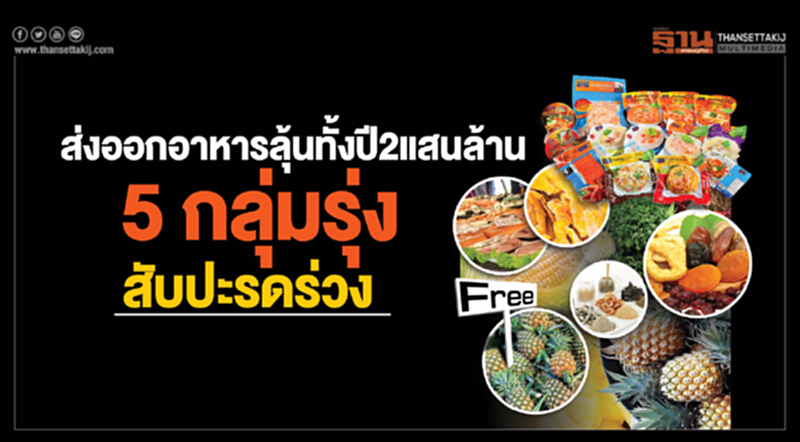 ส่งออกอาหารลุ้นทั้งปี 2แสนล้าน 5 กลุ่มรุ่ง- สับปะรดร่วง ส่งออกอาหารลุ้นทั้งปี 2แสนล้าน 5 กลุ่มรุ่ง- สับปะรดร่วง