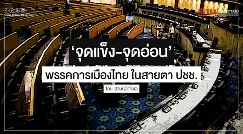 ดุสิตโพล เผย "จุดแข็ง-จุดอ่อน" พรรคการเมืองไทย ในสายตา ปชช. ดุสิตโพล เผย "จุดแข็ง-จุดอ่อน" พรรคการเมืองไทย ในสายตา ปชช.