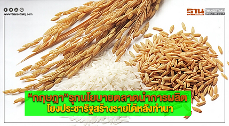 “กฤษฎา”รุกนโยบายตลาดนำการผลิตโยงประชารัฐสร้างรายได้หลังทำนา “กฤษฎา”รุกนโยบายตลาดนำการผลิตโยงประชารัฐสร้างรายได้หลังทำนา
