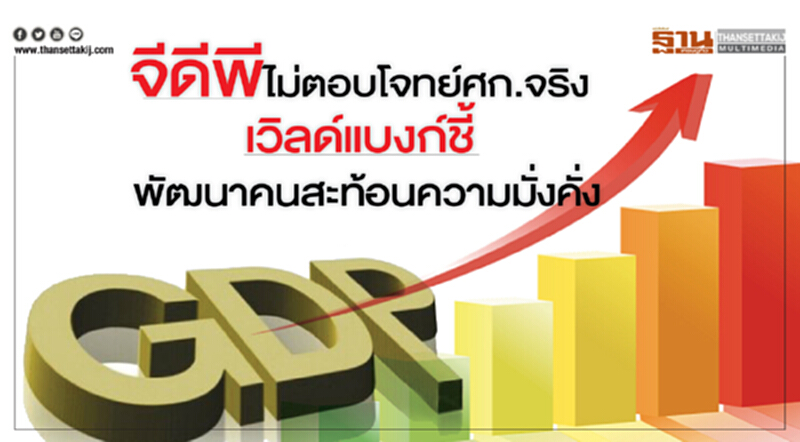 "จีดีพี" ไม่ตอบโจทย์เศรษฐกิจจริง! "เวิลด์แบงก์" ชี้พัฒนาคนสะท้อนความมั่งคั่ง "จีดีพี" ไม่ตอบโจทย์เศรษฐกิจจริง! "เวิลด์แบงก์" ชี้พัฒนาคนสะท้อนความมั่งคั่ง