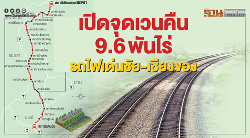 เปิดจุดเวนคืน9.6พันไร่ รถไฟเด่นชัย-เชียงของ เปิดจุดเวนคืน9.6พันไร่ รถไฟเด่นชัย-เชียงของ